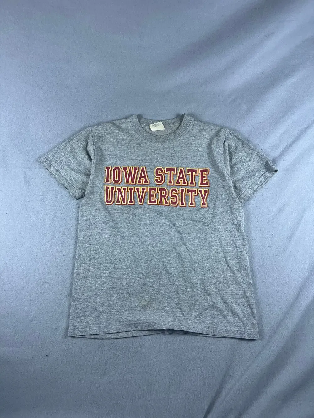 Vintage Iowa State University T-Shirt Mens M Gray Cotton Exchange Made in USA
